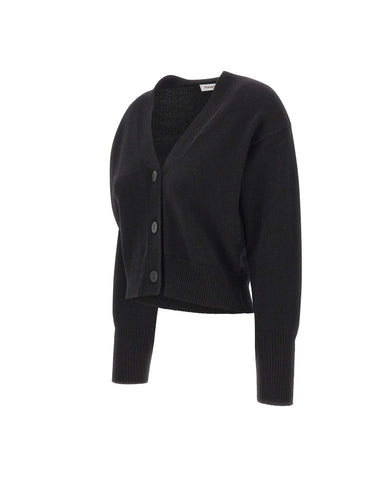 KANGRA Cardigan in lana e cashmere BLACK Donna 