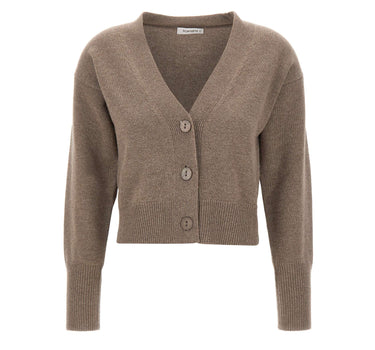 KANGRA Cardigan in lana e cashmere BROWN Donna 
