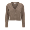 KANGRA Cardigan in lana e cashmere BROWN Donna 