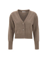KANGRA Cardigan in lana e cashmere BROWN Donna 
