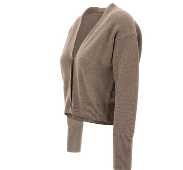 KANGRA Cardigan in lana e cashmere BROWN Donna 