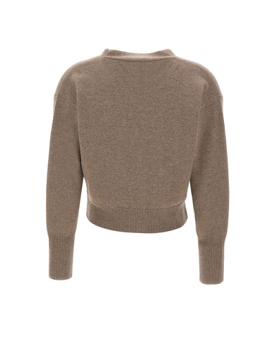 KANGRA Cardigan in lana e cashmere BROWN Donna 