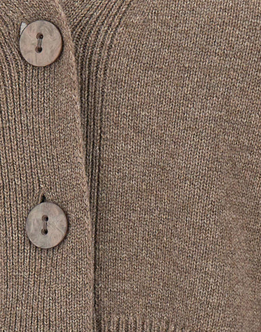 KANGRA Cardigan in lana e cashmere BROWN Donna 