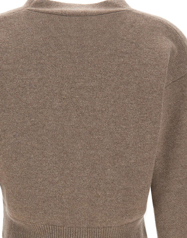 KANGRA Cardigan in lana e cashmere BROWN Donna 