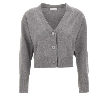 KANGRA Cardigan in lana e cashmere GREY Donna 