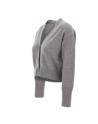 KANGRA Cardigan in lana e cashmere GREY Donna 