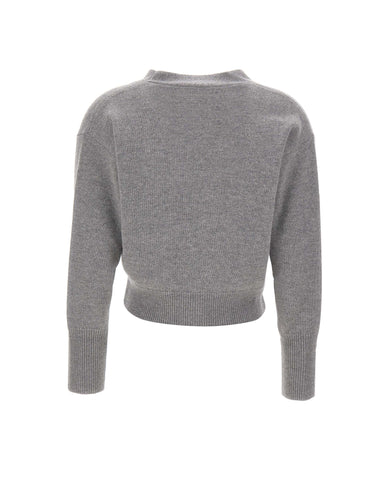 KANGRA Cardigan in lana e cashmere GREY Donna 