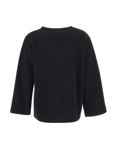 KANGRA Maglia in lana vergine BLACK Donna 