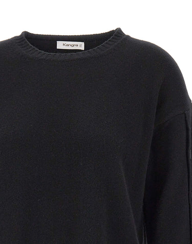 KANGRA Maglia in lana vergine BLACK Donna 