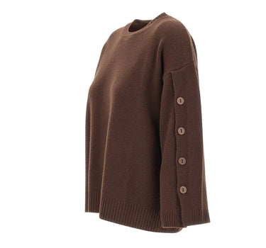 KANGRA Maglia in lana vergine BROWN Donna 