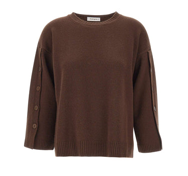 KANGRA Maglia in lana vergine BROWN Donna 