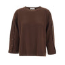 KANGRA Maglia in lana vergine BROWN Donna 