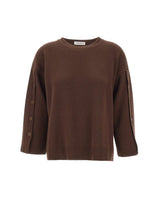 KANGRA Maglia in lana vergine BROWN Donna 