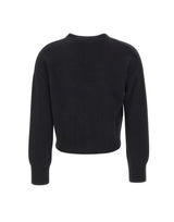 KANGRA Cardigan in lana vergine con strass BLACK Donna 