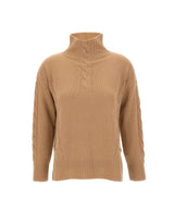 KANGRA Maglia in lana a collo alto BROWN Donna 