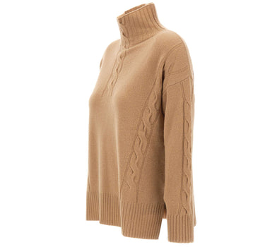KANGRA Maglia in lana a collo alto BROWN Donna 