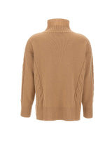 KANGRA Maglia in lana a collo alto BROWN Donna 
