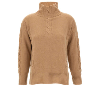 KANGRA Maglia in lana a collo alto BROWN Donna 
