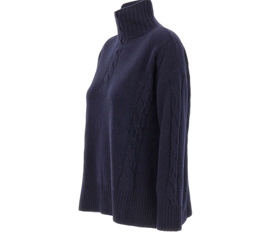 KANGRA Maglia in lana a collo alto BLUE Donna 