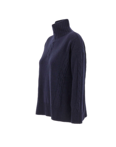 KANGRA Maglia in lana a collo alto BLUE Donna 
