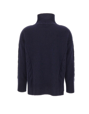 KANGRA Maglia in lana a collo alto BLUE Donna 