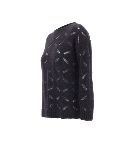 KANGRA Maglia in misto alpaca BLUE Donna 