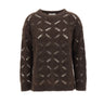 KANGRA Maglia in misto alpaca BROWN Donna 