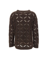 KANGRA Maglia in misto alpaca BROWN Donna 