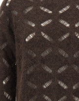 KANGRA Maglia in misto alpaca BROWN Donna 