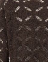 KANGRA Maglia in misto alpaca BROWN Donna 