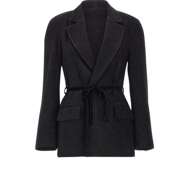 KAOS Blazer in tessuto effetto scamosciato BLACK Donna 