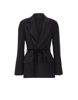KAOS Blazer in tessuto effetto scamosciato BLACK Donna 