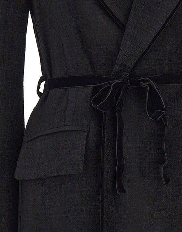 KAOS Blazer in tessuto effetto scamosciato BLACK Donna 