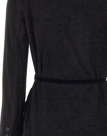 KAOS Blazer in tessuto effetto scamosciato BLACK Donna 