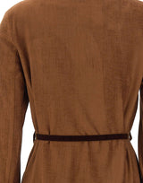 KAOS Blazer in tessuto effetto scamosciato BROWN Donna 