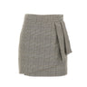 KAOS Minigonna a quadri con volant GREY Donna 