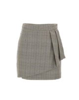 KAOS Minigonna a quadri con volant GREY Donna 