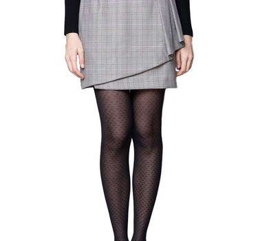 KAOS Minigonna a quadri con volant GREY Donna 