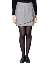 KAOS Minigonna a quadri con volant GREY Donna 
