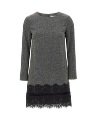 KAOS Abito con pizzo GREY Donna 