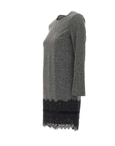 KAOS Abito con pizzo GREY Donna 