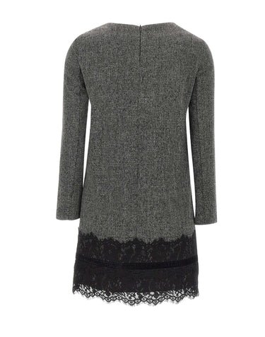KAOS Abito con pizzo GREY Donna 