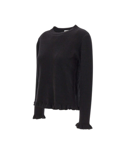 KAOS Maglia in lana con ruches BLACK Donna 