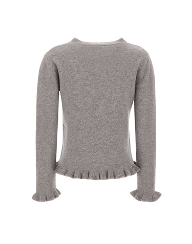 KAOS Maglia in lana con ruches GREY Donna 