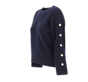 KAOS Maglia con bottoni sulle maniche BLUE Donna 