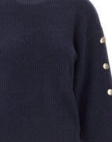 KAOS Maglia con bottoni sulle maniche BLUE Donna 