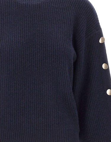KAOS Maglia con bottoni sulle maniche BLUE Donna 
