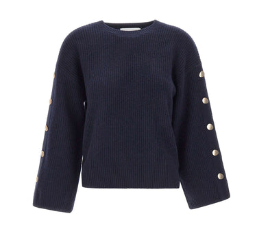 KAOS Maglia con bottoni sulle maniche BLUE Donna 