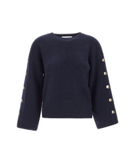 KAOS Maglia con bottoni sulle maniche BLUE Donna 