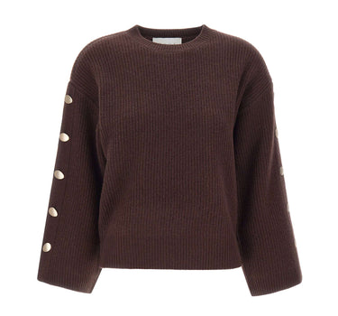 KAOS Maglia con bottoni sulle maniche BROWN Donna 